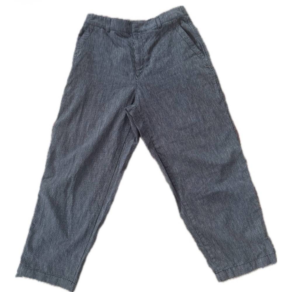 Uniqlo Railroad Striped Linen Pants